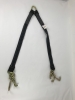 36" Black DIAMOND WEAVE Towing V-Bridle Strap with RTJ Cluster Hooks